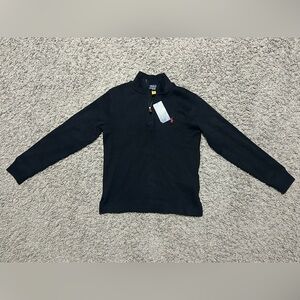 Polo by Ralph Lauren Boys Navy Zip-Up Sweater, Tighter Fit